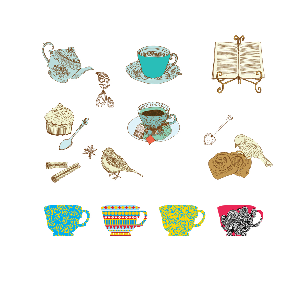 Brand Visual Identity, Nordic style illustration